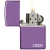 Zippo Windproof Lighter Classic High Polish Purple Zippo Logo