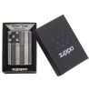 Zippo Windproof Lighter U.S. Flag Armor Case  Antique Slilver Plate Finish