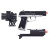 Game Face Single Shot Spring Power Airsoft Pistol with Tactical Casing with Red Dot