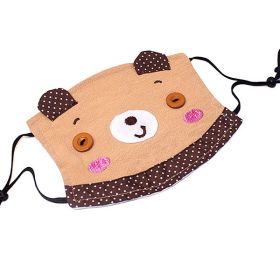 [Lovely Bear] Embroidered Applique Dust Pollen Face Mask / Flu Mask / Respirator (5.9*4.3)