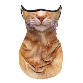 Unisex 3D Print Sunscreen mask Headband Face Mask Covering (Style: S2)