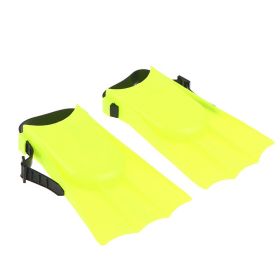 1 Pair Swimming Fins Child Snorkeling Foot Flippers Beginner Swimming Equipment (Color: yellow)