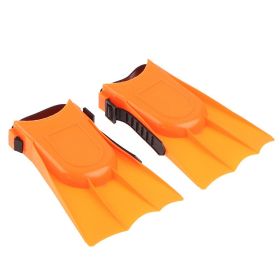 1 Pair Swimming Fins Child Snorkeling Foot Flippers Beginner Swimming Equipment (Color: orange)