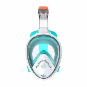 Snorkeling Mask; Full Face Snorkeling & Diving Mask With 180° Panoramic View With Longer Vent Tube; Waterproof; Anti-Fog & Anti-Leak Technology Mask; (Color: green, size: L/XL)
