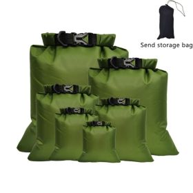 6 Pcs/Set Waterproof Dry Bag Pack Sack Outdoor Swimming Bag Ultralight Camping Floating Sailing Canoing Boating Storage Pouch (Color: B 6 pcs green)