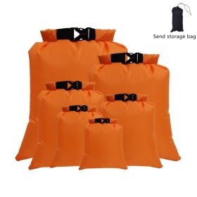 6 Pcs/Set Waterproof Dry Bag Pack Sack Outdoor Swimming Bag Ultralight Camping Floating Sailing Canoing Boating Storage Pouch (Color: F 6pcs orange)