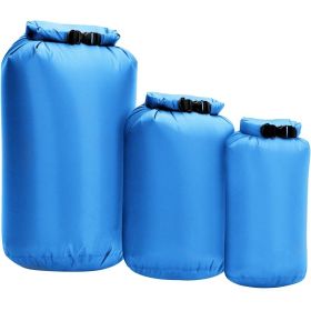 3 pcs/set Waterproof Dry Bag Pack Sack Outdoor 8L 40L 70L Swimming Bag Storage Pouch Ultralight Camping Boating Water Bag (Color: C blue)