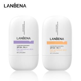 LANBENA Niacinyl Whitening Sunscreen Waterproof Lightweight SPF50+ PA++ High Sunfast Moisturizing Soothing Sensitive Sunscreen (Variants: Clean skin Sunscreen 30ml)